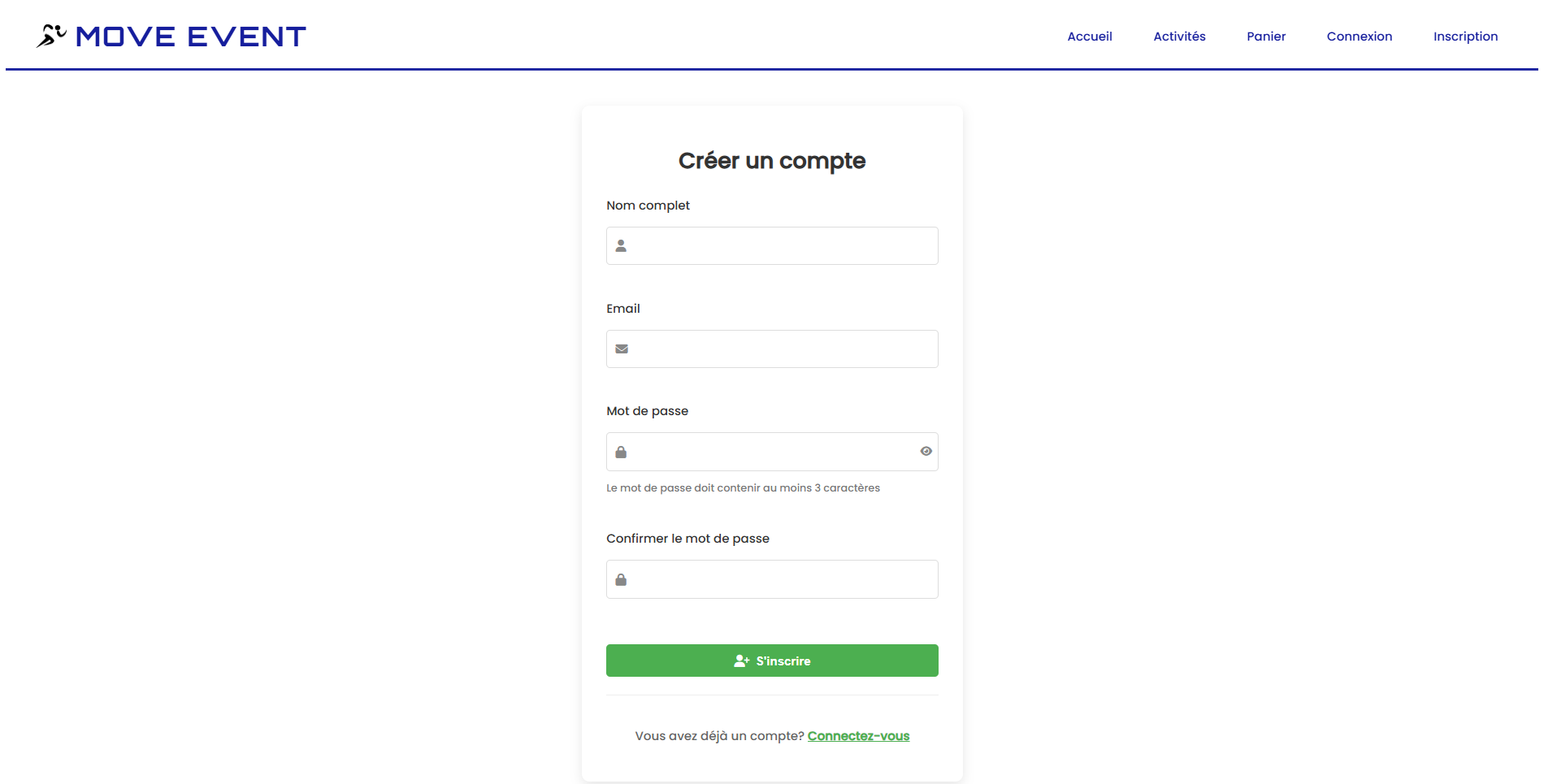 Capture d'écran du projet